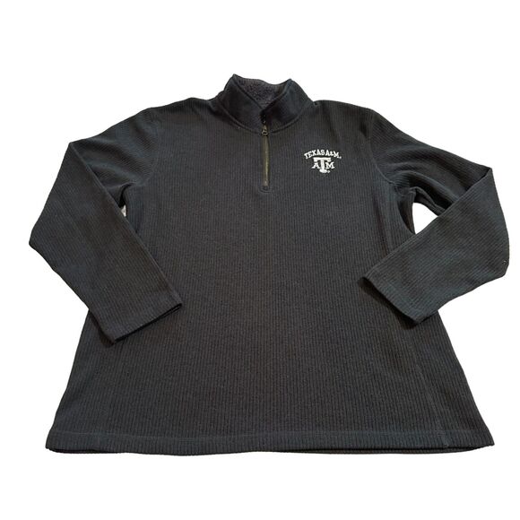 Champion Texas A&M University Sweatshirt Womens‎ XL Gray 1/4 Zip Pullover Aggies - Picture 1 of 9